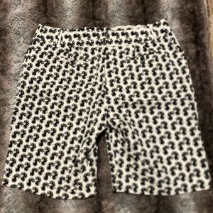 Black and White Patterned Women Shorts
